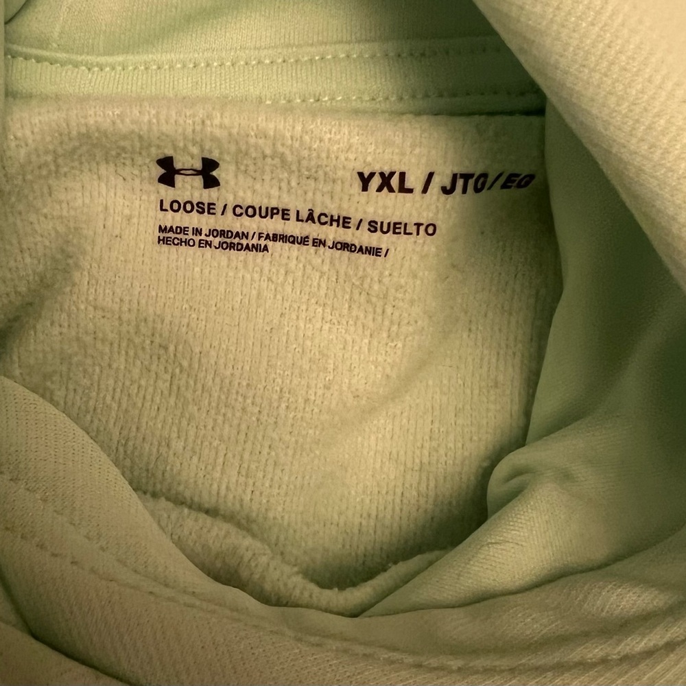 Under Armour Mint Green Sweatshirt size YXL SAlE - Picture 2 of 4